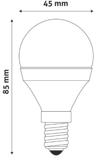 LED žárovka E14 6,5W 565lm G45, denní, ekv. 46W