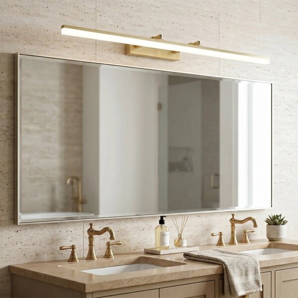 Toolight Koupelnové nástěnné LED osvětlení APP1877-1W 80cm kartáčovaná zlatá