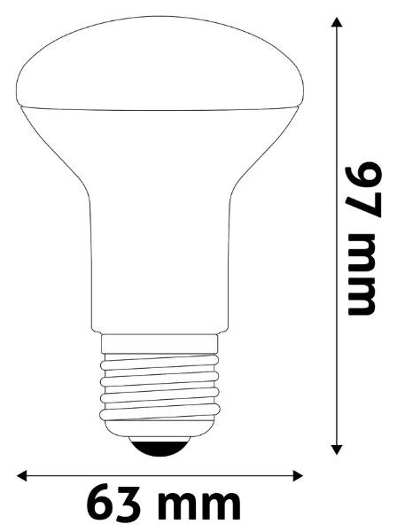 Prémiová LED žárovka E27 8W 806lm R63 denní, ekv. 60W, 3 roky