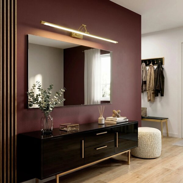 Toolight Koupelnové nástěnné LED osvětlení SWE021-1W 80cm zlatá