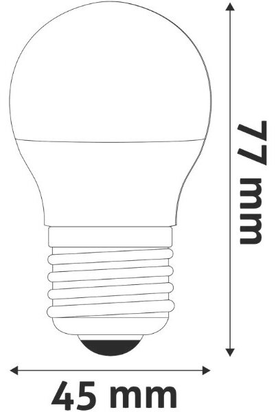 Prémiová LED žárovka E27 6,5W 806lm G45 teplá, ekv. 60W, 3 roky