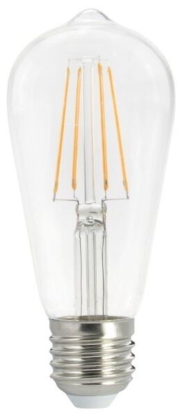 Prémiová retro LED žárovka E27 7W 806lm ST57 teplá, filament, ekv. 60W, 3 roky