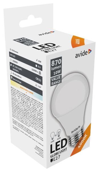LED žárovka E27 10W 950lm, denní, ekv. 69W