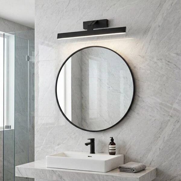 Toolight Koupelnové nástěnné LED osvětlení SWE010-1W 43cm černá