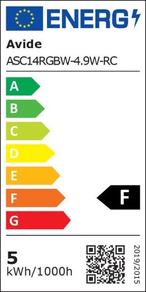 Chytrá LED žárovka E14 4,9W RGB+W, stmívatelná, s dálkovým ovládáním, ekv. 40W, 3 roky