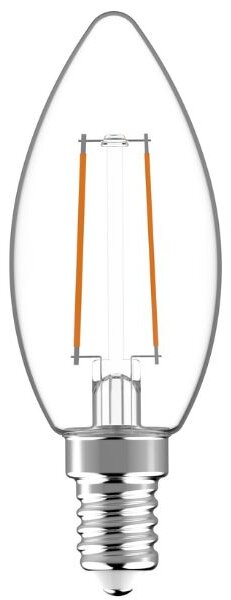 Prémiová retro LED žárovka svíčka E14 2,5W 250lm teplá, filament, ekv. 25W, 3 roky