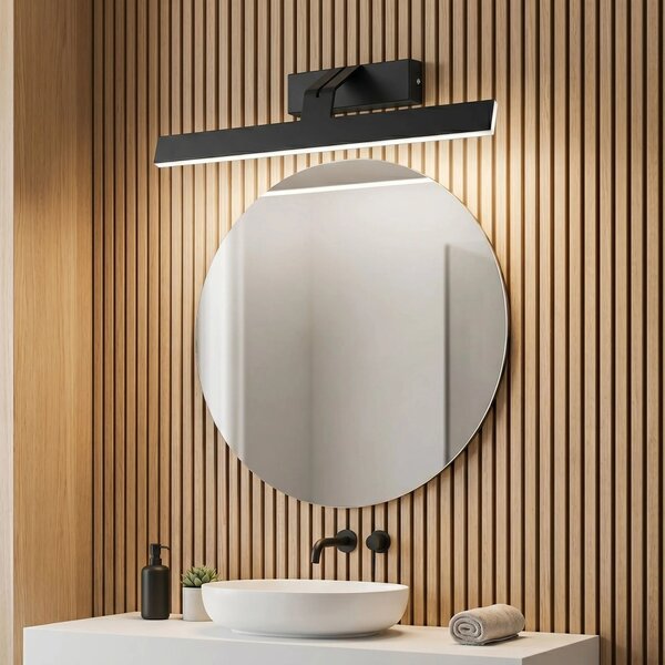 Toolight Koupelnové nástěnné LED osvětlení SWE010-1W 43cm černá