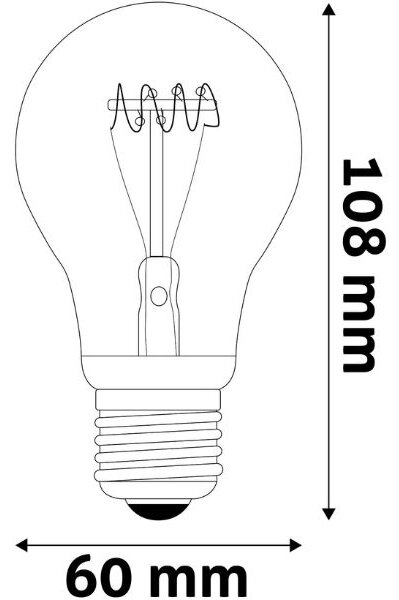 Prémiová designová retro LED žárovka E27 4,5W 400lm EXTRA TEPLÁ filament ekv. 35W 3 roky
