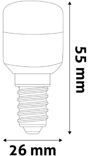 Prémiová LED žárovka E14 1,3W 150lm T26, denní, ekv. 16W, 3 roky