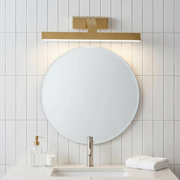Toolight Koupelnové nástěnné LED osvětlení SWE007-1W 43cm kartáčovaná zlatá