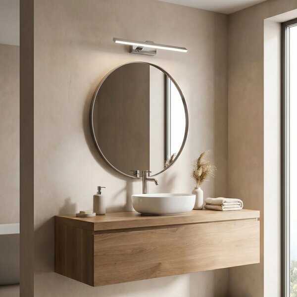 Toolight Koupelnové nástěnné LED osvětlení SWE001-1W 43cm chrom