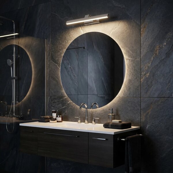 Toolight Koupelnové nástěnné LED osvětlení SWE001-1W 43cm chrom