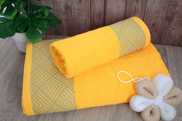 Set ručníku a osušky bambus LINA okrový