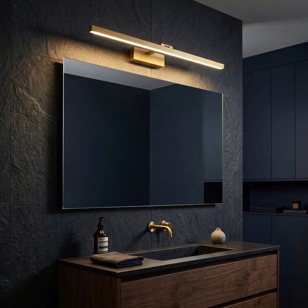 Toolight Koupelnové nástěnné LED osvětlení APP1865-1W 80 cm kartáčovaná zlatá