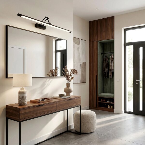 Toolight Koupelnové nástěnné LED osvětlení SWE027-1W 80cm černá