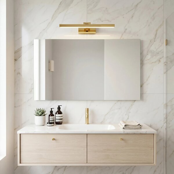 Toolight Koupelnové nástěnné LED osvětlení APP1860-1W 40cm zlatá