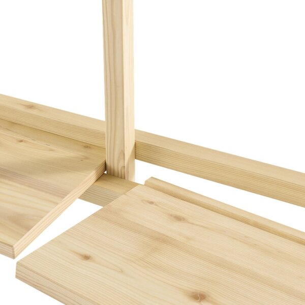 Nástěnná knihovna z borovicového dřeva v přírodní barvě 192x47,5 cm Groove – Karup Design
