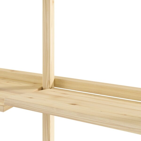 Nástěnná knihovna z borovicového dřeva v přírodní barvě 192x47,5 cm Groove – Karup Design