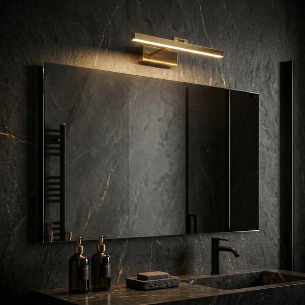 Toolight Koupelnové nástěnné LED osvětlení APP1860-1W 40cm zlatá