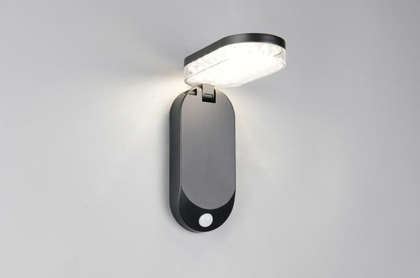 LED nástěnné solární venkovní svítidlo (výška 26 cm) Lagoas – Reality