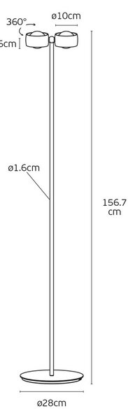VK Light Aura LED stojací svítidlo Bílá