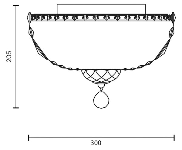 Maytoni Chandelier Basfor E14 přisazené křišťálové svítidlo 16xE14