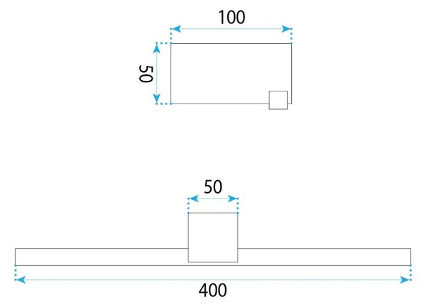 Toolight Koupelnové nástěnné LED osvětlení SWE043-1W 40cm zlatá