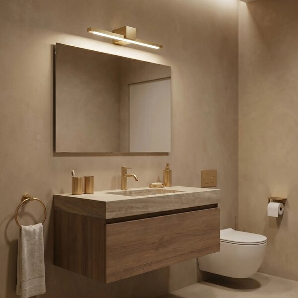 Toolight Koupelnové nástěnné LED osvětlení SWE043-1W 40cm zlatá
