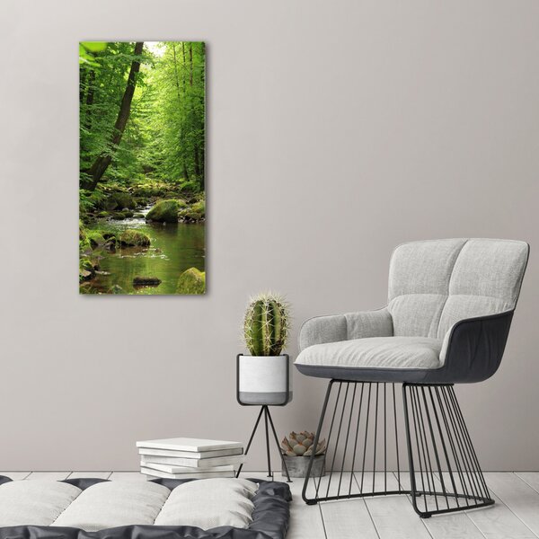 Vertikální Foto obraz canvas Řeka v lese ocv-90680304