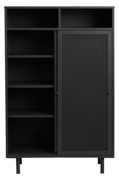 Černá kovová skříňka s posuvnými dveřmi 90x140x40 cm Veep – Unique Furniture