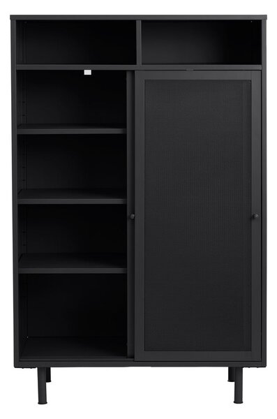 Černá kovová skříňka s posuvnými dveřmi 90x140x40 cm Veep – Unique Furniture