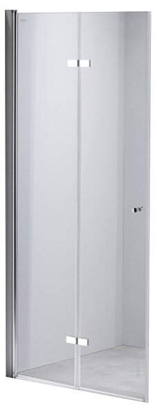BPS-koupelny Zalamovací otočné sprchové dveře SH01A 80 chrom/transparent pro instalaci do niky - bez vaničky