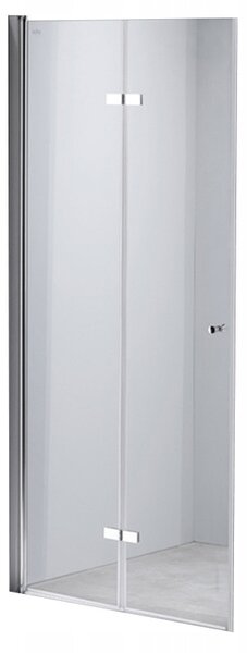 BPS-koupelny Zalamovací otočné sprchové dveře SH01A 80 chrom/transparent pro instalaci do niky - bez vaničky