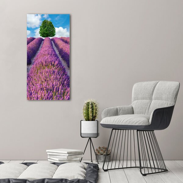 Vertikální Foto obraz canvas Pole levandule ocv-90850867