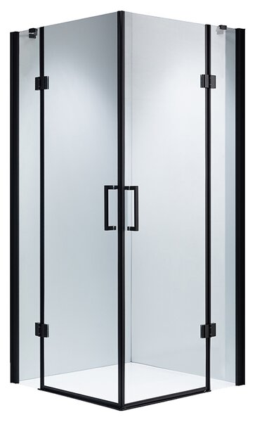 BPS-koupelny Čtvercový sprchový kout ZES KZ25A BL 80x80 černý/transparent - bez vaničky