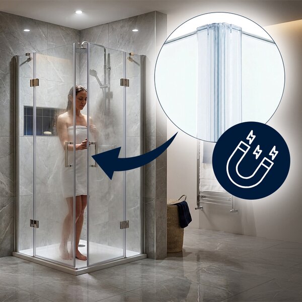 BPS-koupelny Čtvercový sprchový kout ZES KZ25A 80x80 chrom/transparent - bez vaničky