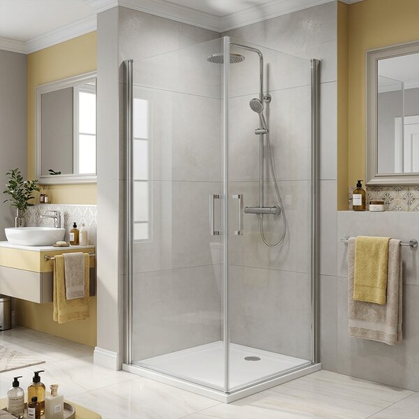 BPS-koupelny Čtvercový sprchový kout ZES KZ29A 80x80 chrom/transparent - bez vaničky