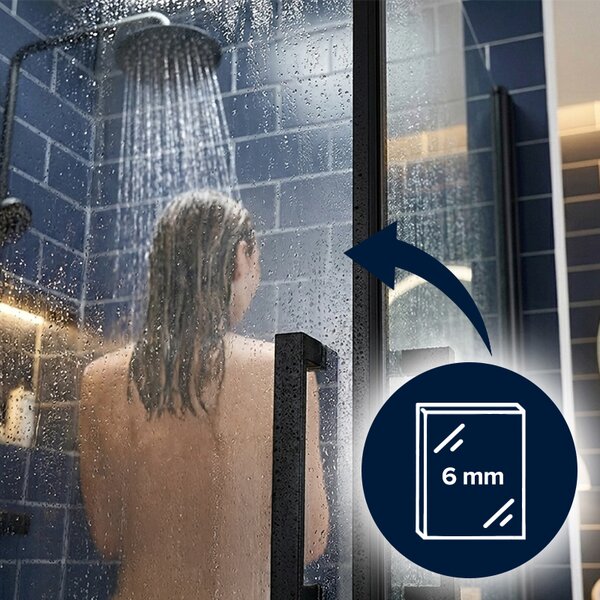 BPS-koupelny Čtvercový sprchový kout ZES KZ29A BL 80x80 černý/transparent - bez vaničky
