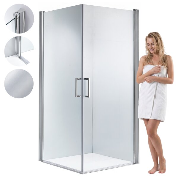 BPS-koupelny Čtvercový sprchový kout ZES KZ29A 80x80 chrom/transparent - bez vaničky