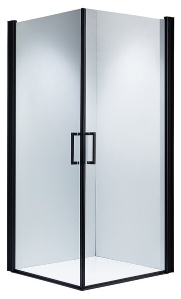 BPS-koupelny Čtvercový sprchový kout ZES KZ29A BL 80x80 černý/transparent - bez vaničky