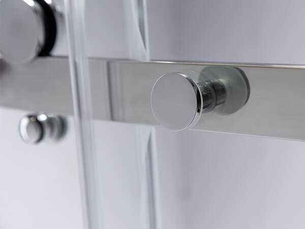 BPS-koupelny Posuvné sprchové dveře ZES SH03B 100 chrom/transparent pro instalaci do niky - bez vaničky
