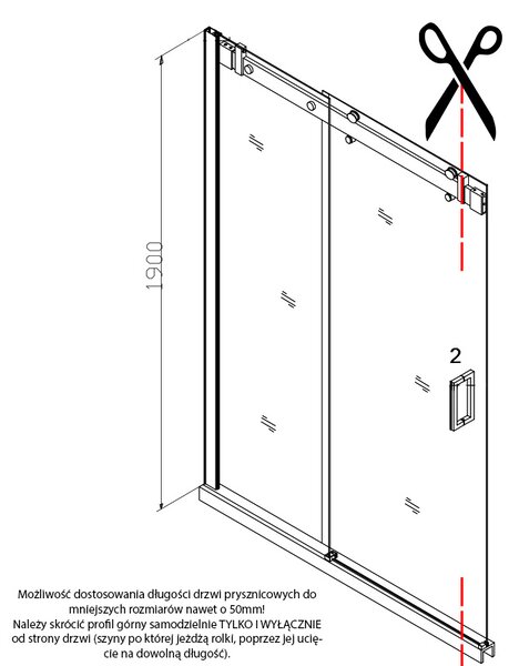BPS-koupelny Posuvné sprchové dveře ZES SH03B BL 100 černé/transparent pro instalaci do niky - bez vaničky