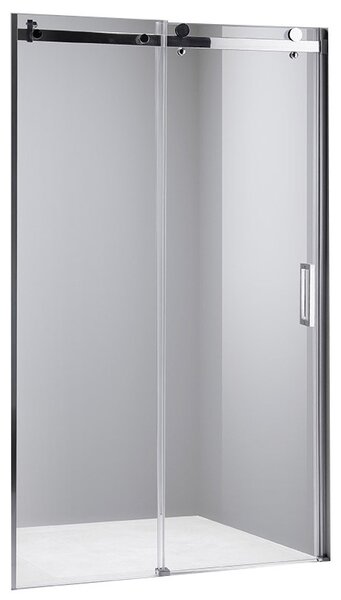 BPS-koupelny Posuvné sprchové dveře ZES SH03B 100 chrom/transparent pro instalaci do niky - bez vaničky