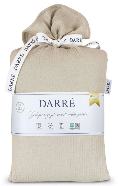 DARRÉ Mušelínové povlečení Sand Velikost: 140 x 200 + 70 x 90