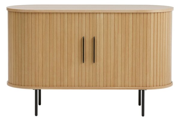 Komoda v dekoru dubu s posuvnými dveřmi v přírodní barvě 120x76x45 cm Nola – Unique Furniture