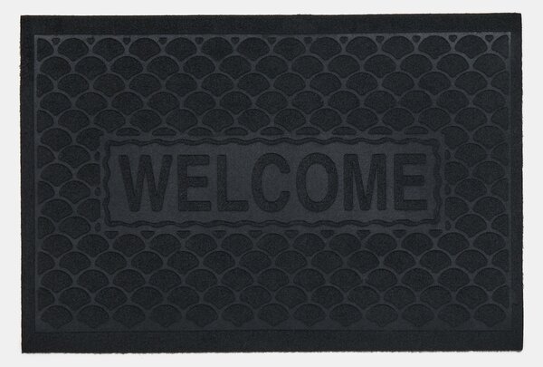Sinsay - Rohožka s nápisem Welcome - černá