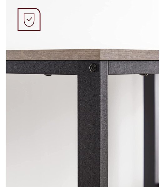 Psací stůl 120x60 cm, počítačový stůl se 2 policemi na levé nebo pravé straně, greige