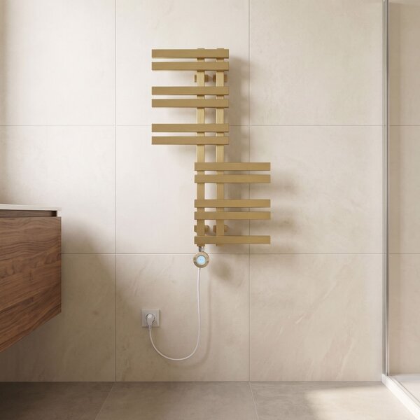 GRZEJNIK ELEKTRYCZNY REA RIDO 90X50 BRUSH GOLD