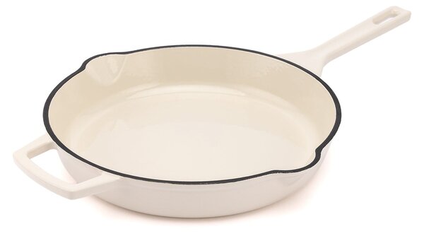 Elmich Smaltovaná litinová pánev Ember 26 cm - krémově bílá