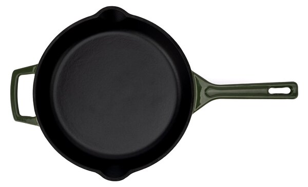 Elmich Smaltovaná litinová pánev Ember 26 cm - olivově zelená